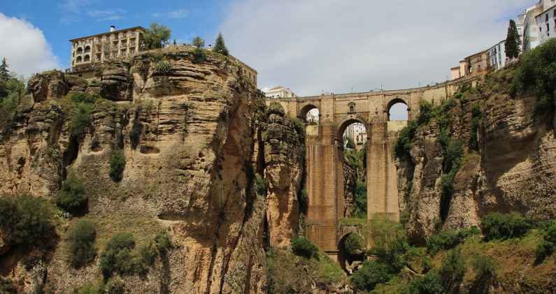 The New Bridge over the El Tajo Gorge in Ronda, Spain